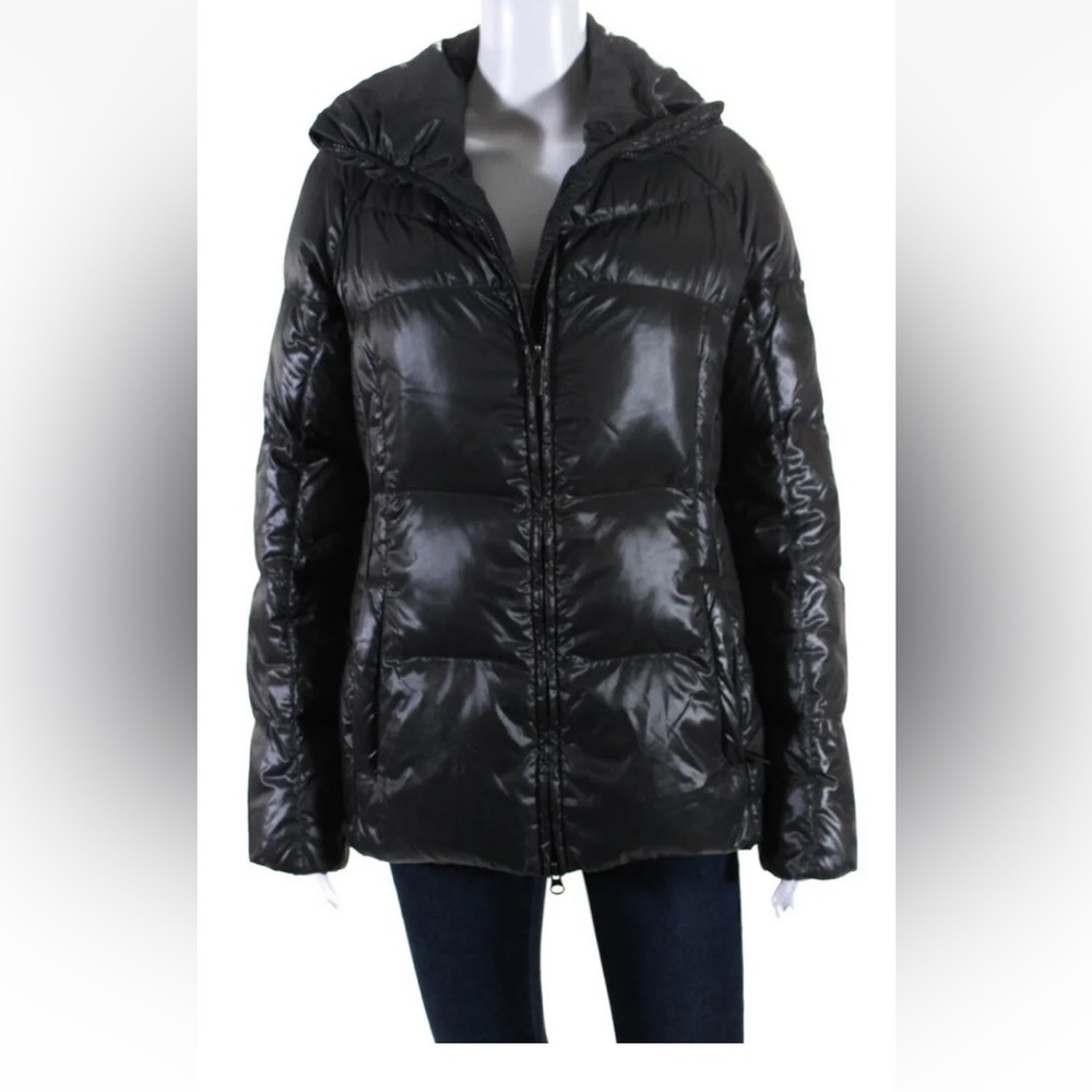 Add down European goose down women’s grey parka coat jacket